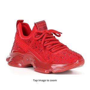 Maxima Rhinestone Embellished Chunky Platform Wedge Sneakers